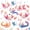 Peach, variant on Manfei 3D Print Axolotl 7-Piece Twin Bedding,Colorful Salamander Bedding Comforter Set,Pink Reversible