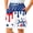 Red-6, variant on OOOUM Boys Swim Trunks American Flag Ice Print Drawstring Waist Board Shorts Relaxed Summer Beach Swimwear Red 13-14 Years