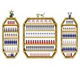 thumbnail image 4 of ToppiJoy Wall-Mounted Nail Polish Rack, Octagonal Nail Polish Shelf for Home Spa Nail Salon Shop Gold, 4 of 25