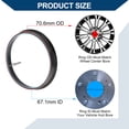 thumbnail image 3 of Car Wheel Hub Centric Rings Wheels Center Shaft Shock Absorbing Hubrings Durable Polycarbonate OD 70.6mm to ID 67.1mm 2 Pcs Black, 3 of 7