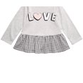 thumbnail image 3 of First Impressions Baby Girls Love Peplum Top Gray Size 3-6M, 3 of 3