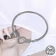 thumbnail image 4 of Pulsera de plata 925 con forma de corazón y serpiente para mujer nudo infinito mariposa 18 cm PTB025, 4 of 4