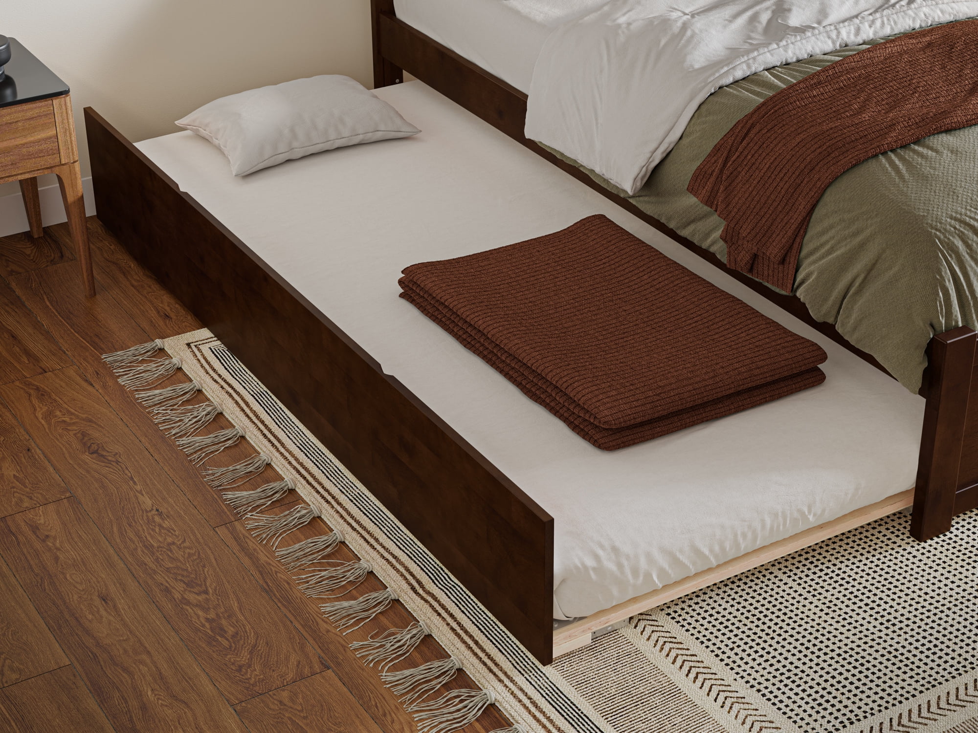 AFI Nantucket Full Wood Platform Bed with Matching Footboard and Twin Trundle - Thumbnail 5