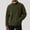 Army Green, variant on Men's Fleece Jacket Standard Full Zip Mock Neck Midweight Sweatshirt with Pockets Cold Outdoor Weather Wear
