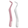 thumbnail image 4 of QIFULL 2Pcs Small Lash Tweezer Stainless Steel Lash Applicator Tool for Precise Eyelash Application, 4 of 8