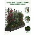 thumbnail image 2 of Garvee jardinera de plástico con enrejado metálico, cama elevada para plantas trepadoras y hierbas, ideal como pantalla de privacidad para patio o jardín, 2 of 7