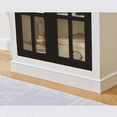 thumbnail image 6 of 71.2 Inch Tall Display Cabinet With Glass Doors Rustic China Curio Cabinet For Collectibles Figures Trophies White And Black, 6 of 7