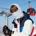 thumbnail image 3 of UTSJKR Unisex Three In One Multifunctional Thick Fleece Trapper Hat, Windproof Cold Proof Design, Outdoor Cycling Skiing All Weather Warm Headgear White, 3 of 5