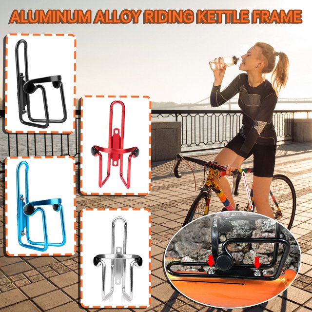 Fiudx Portabidón para Ciclismo, Aleación de Aluminio Resistente, Diseño de Sujeción Segura, Ideal para Botellas Estándar, Ligero y Duradero, Fácil Instalación, Juego de 2, Azul o Rojo