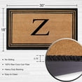 thumbnail image 3 of A1HC Black/Beige 18 in x 30 in Front Door Mat Coir PVC Classic Border Entryway Mat Heavy Duty Boot Scrapper Monogrammed Doormat, 3 of 7