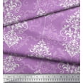 thumbnail image 2 of Soimoi Polyester Crepe Fabric Filigree Damask Print Fabric by The Yard 42 Inch Wide, 2 of 3