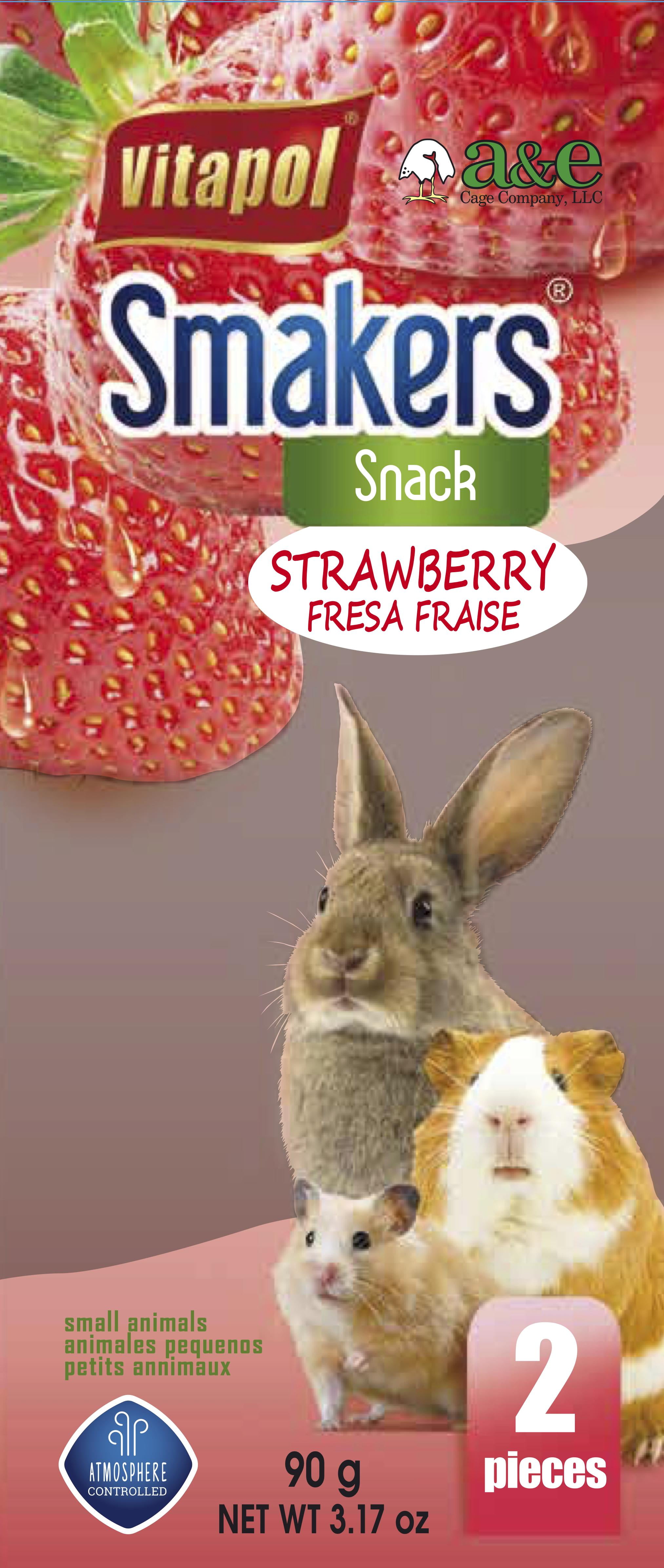 Smakers Stickbar Strawberry Small Animal Treat, 2 count A&E