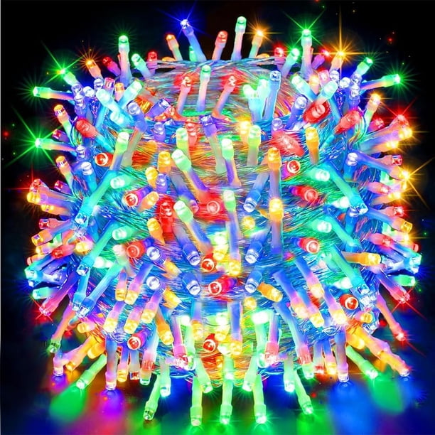 Luces Led de Navidad, 8Modos de Iluminación Luces para Exterior Jardin, Guirnalda de Luces Enchufe de Extremo a Extremo para Interior, Navidad, Fiesta, Patio (Multicolor, 50M/500LED)