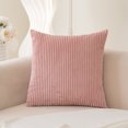 thumbnail image 1 of Funda de almohada de pana a rayas de color sólido de estilo nórdico, funda para cojín de sofá de sala de estar, funda de almohada decorativa para el hogar, 1 of 6