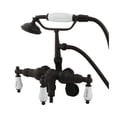thumbnail image 2 of Elements Of Design DT4201CL Triple Handle Wall Mounted Clawfoot Tub Filler - Chrome, 2 of 2