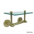 thumbnail image 2 of Allied Brass Prestige Skyline Two Post Toilet Tissue Holder with Glass Shelf Satin Brass, 2 of 2