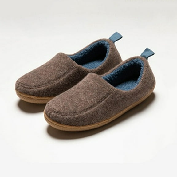 LSLJS Women's Cotton Slippers, Women Winter Casual Low Heel Solid Indoor Non-Slip Warm Short Plush Soft Velvet Shoes, Warm Home Slippers, Home Decor