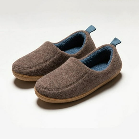 LSLJS Pantoufles en Coton pour Femmes, Pantoufles d'Hiver Décontractées pour Femmes à Talon Bas Unies pour l'Intérieur Antidérapantes Chaudes Courtes en Peluche Douce en Velours, Pantoufles Chaudes pour la Maison, Déco Maison