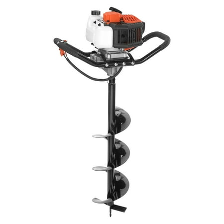 BENTISM Post Hole Digger 43cc Gas Powered Earth Digger with 8" Auger Drill Bit