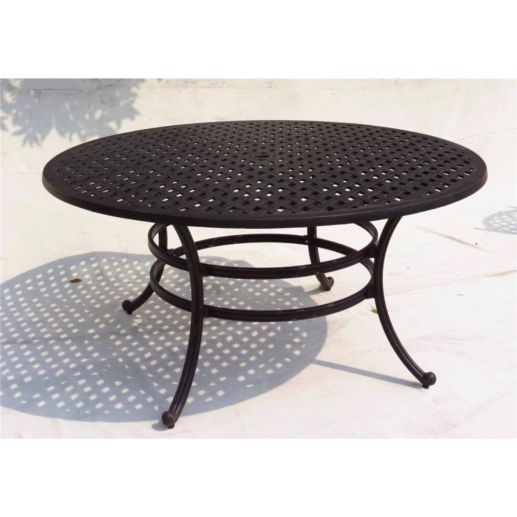 Somette Gathercraft Casa Grande Bronze 52 Inch Outdoor Cast Aluminum Somette Gathercraft Casa Grande Bronze 52 Inch Outdoor Cast Aluminum Round Dining Table Com