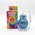 thumbnail image 3 of Squishy Glitter Gourd Stress Toy, Transparent Maltose Filled Squeeze Pinch Toy, Rainbow Calabash Shape Jelly Sensory Fidget Toy, Decompression Hand Toy for Kids and Adults（Random Color）, 3 of 7