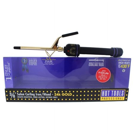 Hot Tools Professional 0.375 Inch 24K Gold Extra-Long Barrel Curling Iron/Wand Model No. HT1138