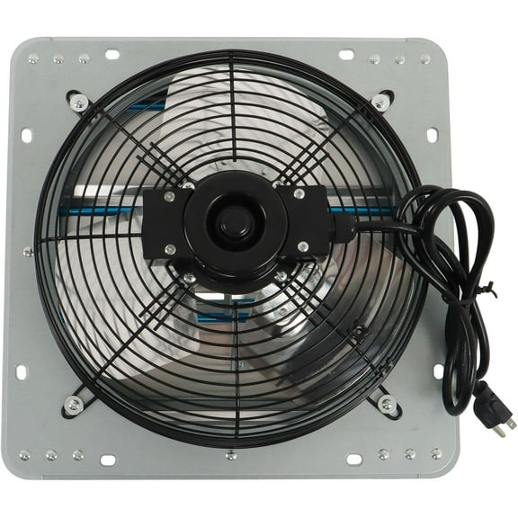 SHZAITOR 1800 CFM 60W 120V Aluminum Shutter Exhaust Ventilation Fan High Speed for Attic - Silver