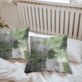 thumbnail image 6 of Sage Green Grey Throw Pillow Covers 18x18 Inch Set of 2, Abstract Art Oil Painting Modern Geometric Waterproof Outdoor Pillow Covers, Decorative Cushion Pillowcases for Couch, Sofa, Bed, Patio, 6 of 9