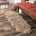 thumbnail image 2 of Natural Milan Sheepskin Double Rug | Vole | 2'x6', 2 of 7