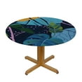 thumbnail image 3 of JEUXUS Abstract Jungle Plant, Round Table cover Waterproof Anti-Shrink Soft Polyester Table Cloth Washable Table Cover for Banquet Home Indoor or Outdoor, 3 of 7