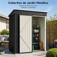 thumbnail image 1 of Zocalo Cobertizo de Almacenamiento para Jardín Exteriores, 162x95x181cm, Gris, 1 of 12