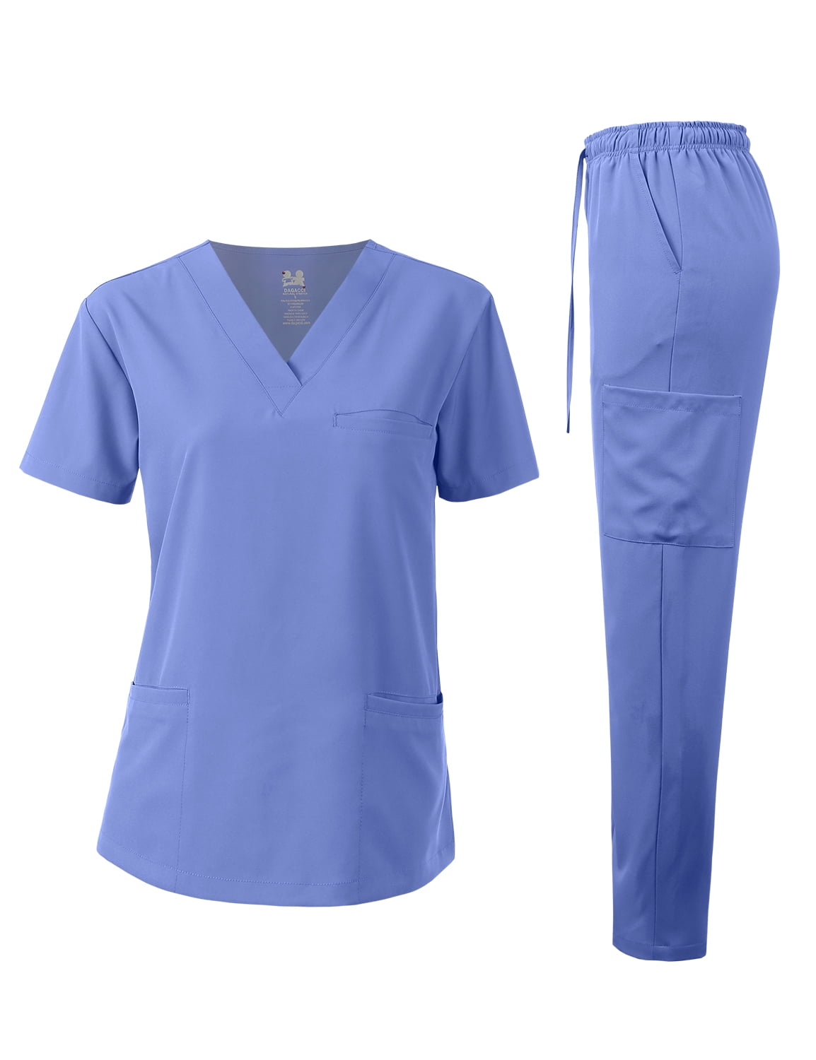 Dagacci Medical Uniform 4Way Stretch Unisex Scrub Set