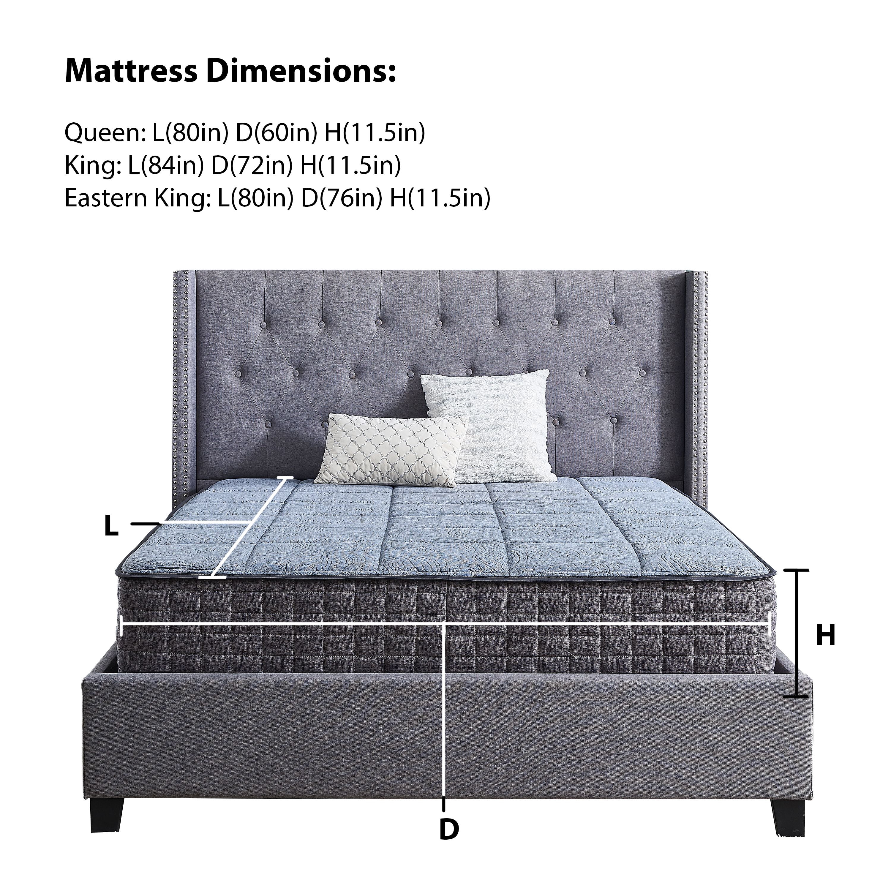 12" Hybrid Cloud Comfort Mattress with Pocketed Coil and Cool Gel Memory Foam, King