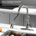 thumbnail image 6 of Accreate Touchless Kitchen Faucet with Pull Down Sprayer, Dual Sensor Sink Faucets, Stainless Steel Single Handle Faucet for 1 or 3 Hole, Suitable for Farmhouse Laundry Camper Rv Bar, 6 of 7