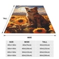 thumbnail image 3 of Salouo Vintage Cute Corgi Sunflower Print Bed Blankets,Flannel Blanket Comfortable Air Conditioning Blanket Lightweight Blanket for Sofa Bed Travel & Couch -80"x60", 3 of 8