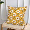 thumbnail image 6 of Throw Pillow Covers, Cute Fried Egg Onion Soft Square Pillow Cases with Invisible Zipper for Couch Bed Sofa, Farmhouse Fall Home Decor 16"x16", 6 of 7