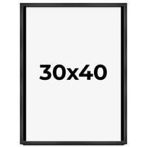 30x40 Frame Black Charcoal Grey Wood Textured Picture Frame | 0.75 Inch Moulding Width | Gunmetal