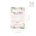 thumbnail image 5 of Koyal Wholesale Blush Pink Greenery Leaves Wedding Advice & Well Wishes Guest Book Cards for Bride and Groom, 56 Pack, 5 of 5