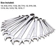 thumbnail image 2 of Max Torque 15-Piece Premium Combination Wrench Set, Complete SAE Inch Sizes from 1/4" to 1" with Rack Organizer | Chrome Vanadium Steel, Long Pattern, Mirror Chrome Finish, 2 of 5