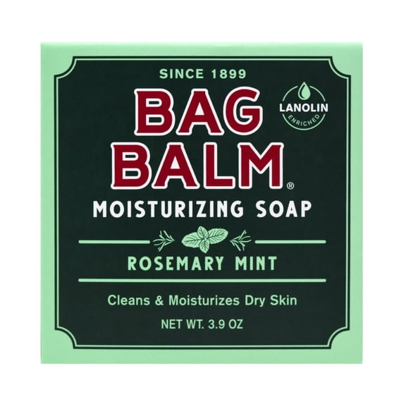 Vermont's Original Bag Balm Moisturizing Bar Soap, Rosemary Mint, 3.9oz