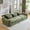 Green, variant on 102" Modular Sectional Cloud Sofa, Folding Convertible Sofa Bed, Floor Boneless Couch, Modular Cushion Couch, for Living Room, Bedroom and Recreation Room, White
