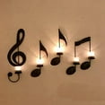 thumbnail image 2 of Music Note Wall Sconce Metal Wall Sconce Candle Holder Wall Mount Tea Light Candle Holders Musical Symbol Candle Holder, 2 of 8