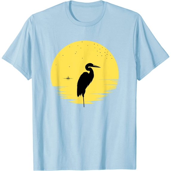 Heron Birds at Sunset Animal Wildlife Bird for Men Women T-Shirt