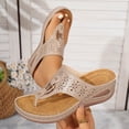 thumbnail image 3 of Lovskoo Platform Flip Flops for Women, Arch Support Cushion Thong Sandals, Thick Sole Pillow Slippers, Non-Slip Summer Beach Shoes, 3 of 7