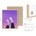 thumbnail image 3 of HAUS AND HUES Purple Pictures Wall Decor & Purple Wall Art Aesthetic Posters for Room Purple Wall Decor for Bedroom Aesthetic Posters for Bedroom | Topsy Turvy Shoes (Beige Framed, 16x20), 3 of 6
