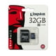Kingston - Carte Mémoire Flash (Adaptateur microSDHC vers SD Inclus) - 32 GB - Classe 4 - microSDHC - microSDHC – image 1 sur 1