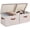 Brown and Beige, variant on StorageWorks Fabric Storage Bins with Lid, Decorative Storage Boxes for Shelves with Handles, Jumbo, 2-Pack, Brown and Beige