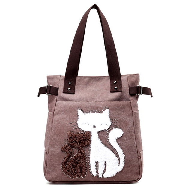 Sac à Bandoulière Mode Toile Chat Dessin Animé Sac à Main