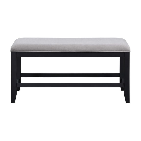 Steve Silver Yves Rubbed Charcoal Wood Counter Bench