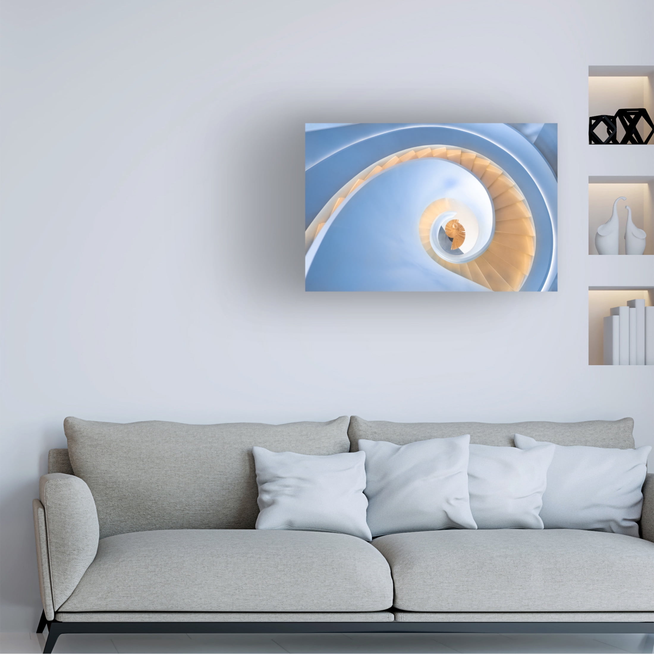 Trademark Fine Art Peiyin Wang Spiral Stairs Canvas Wall Art